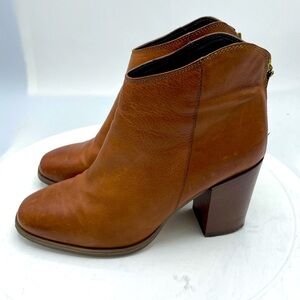 Clarks Lora Lana Brown Leather Booties